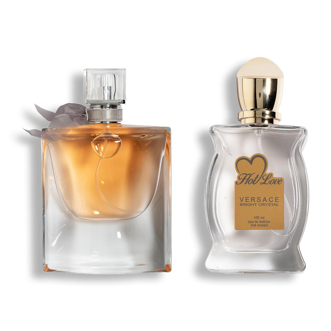 پک 2 عددی ادو پرفیوم زنانه مدل La Vie Est Belle حجم 75 میلی لیتر و Versace Bright Crystal حجم 100 میلی لیتر