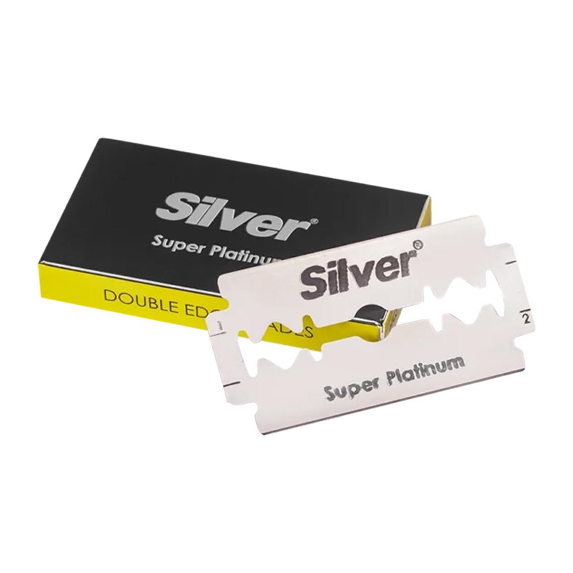 تیغ اصلاح یدک سنتی مدل Super Platinum مجموعه 5 بسته 5 عددی
