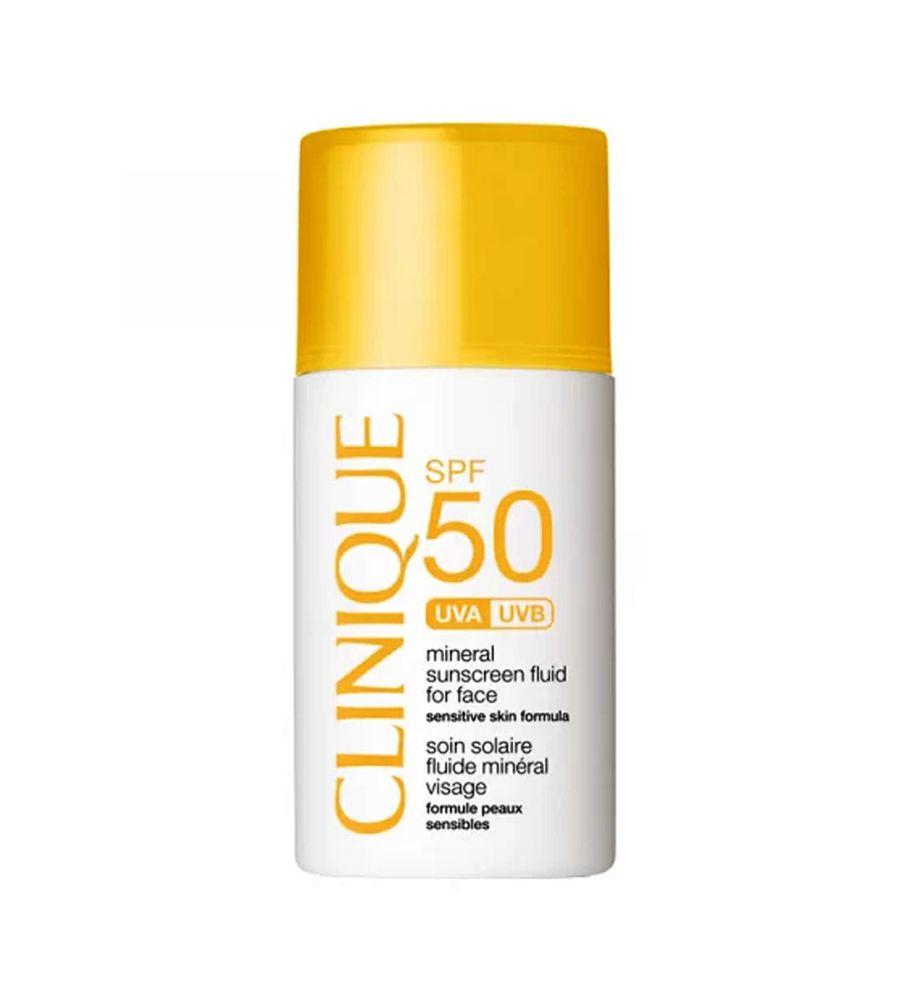 فلوئید ضد آفتاب دارای spf 50 مدل Mineral حجم 30 میل کلینیک