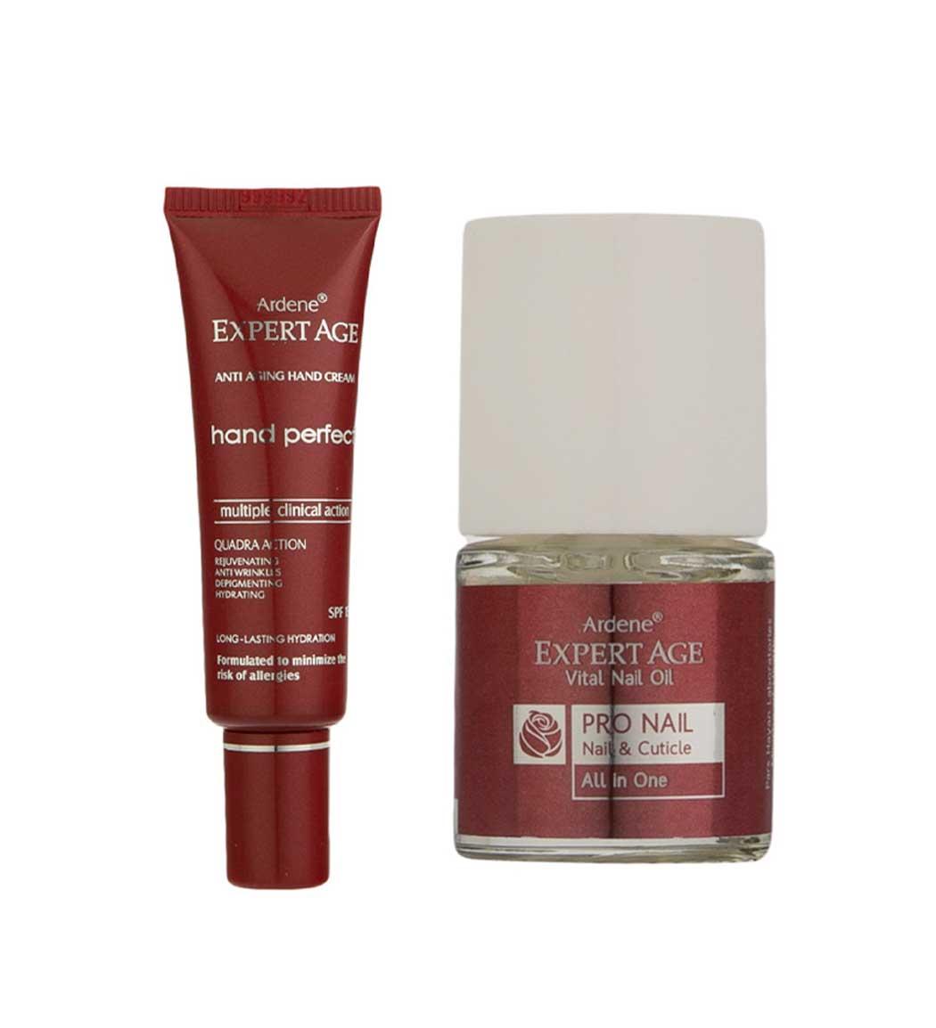 پک کرم تقویت کننده پوست دست spf15 اکسپرتیج به همراه روغن تقویت کننده ناخن اکسپرتیج