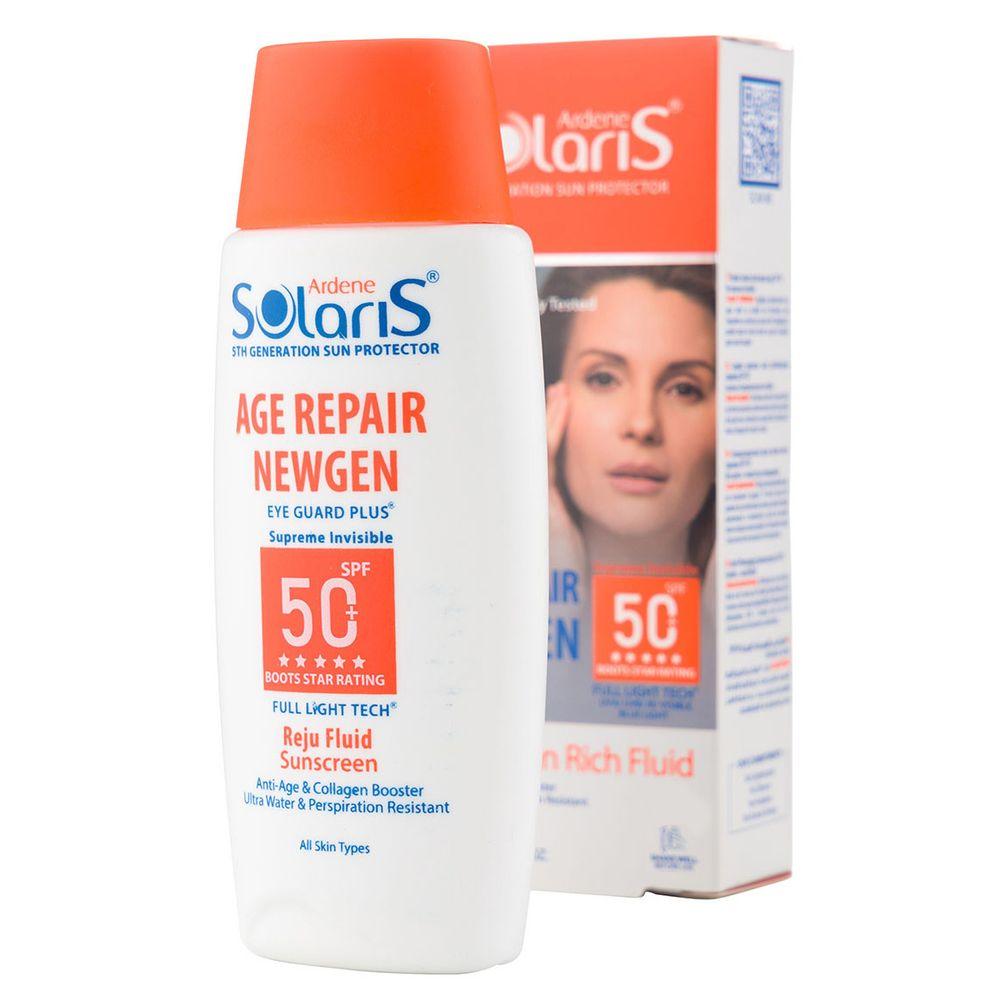 فلوئید ضد آفتاب دارای SPF 50 مناسب پوست دارای چروک سطحی بی رنگ حجم 100 میل آردن — تصویر ۳