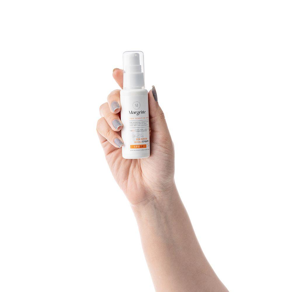 کرم ضد آفتاب بی رنگ با SPF30 مناسب پوست حساس حجم 50 میلی لیتر مارگریت — تصویر ۵