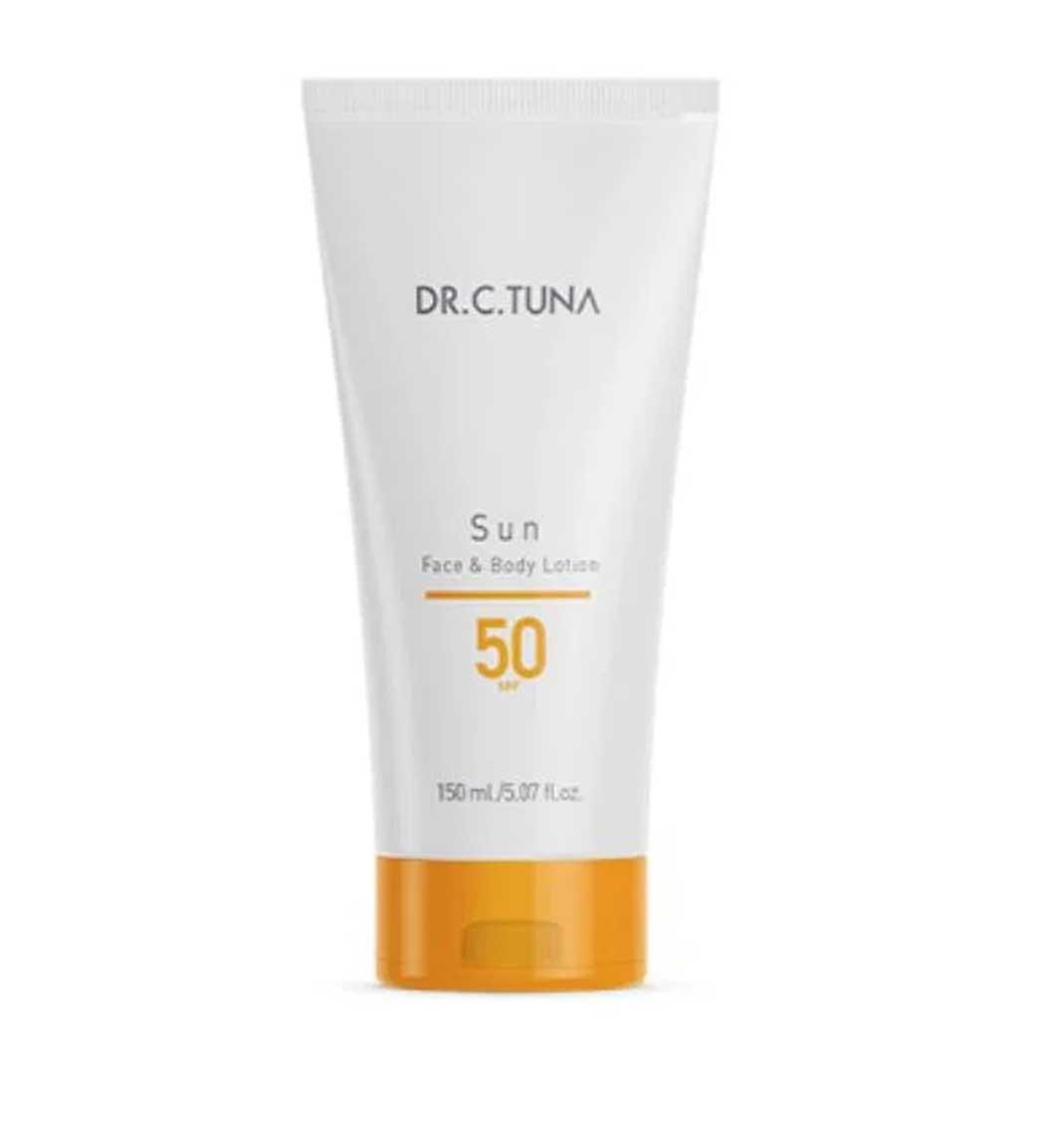 لوسیون ضد آفتاب صورت و بدن بی رنگ حاوی SPF50 مناسب انواع پوست 150 میل