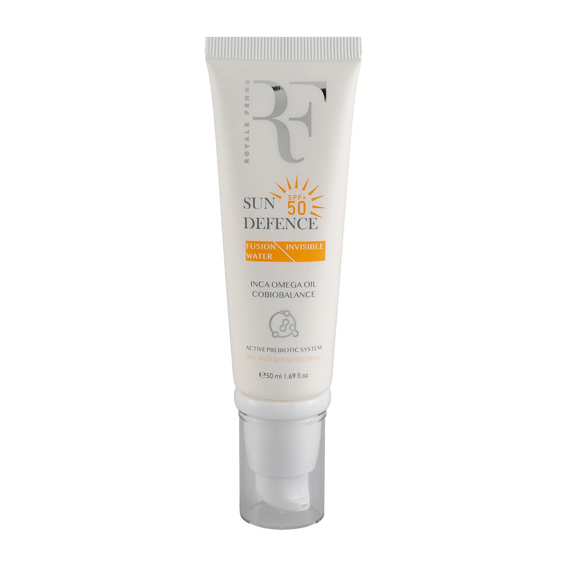 کرم ضد آفتاب بی رنگ با SPF 50 مناسب پوست خشک حجم 50 میلی لیتر