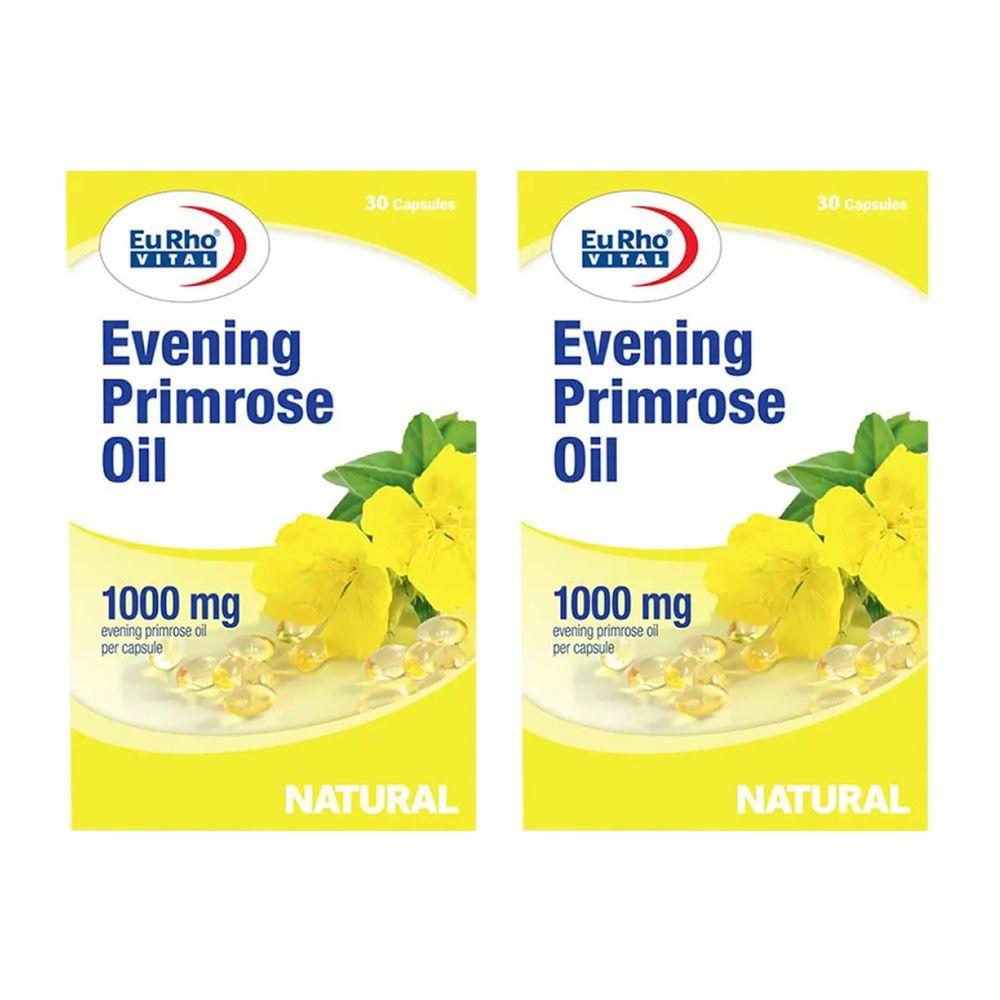 پک 2 عددی کپسول ژلاتینی روغن گل مغربی 1000 میلی گرم بسته 30 عددی