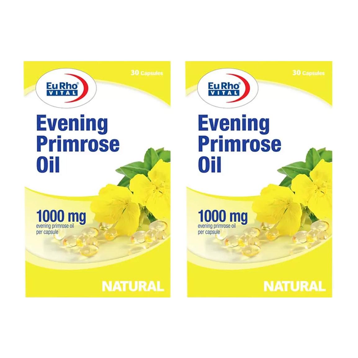 پک 2 عددی کپسول ژلاتینی روغن گل مغربی 1000 میلی گرم بسته 30 عددی