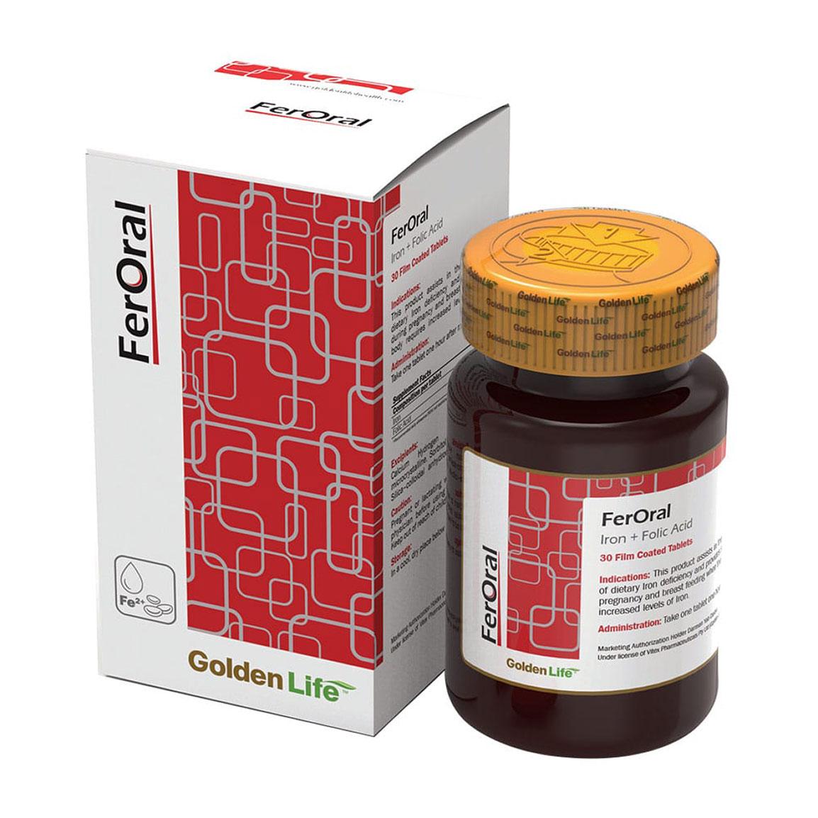قرص آهن روکش دار مدل FerOral بسته 30 عددی