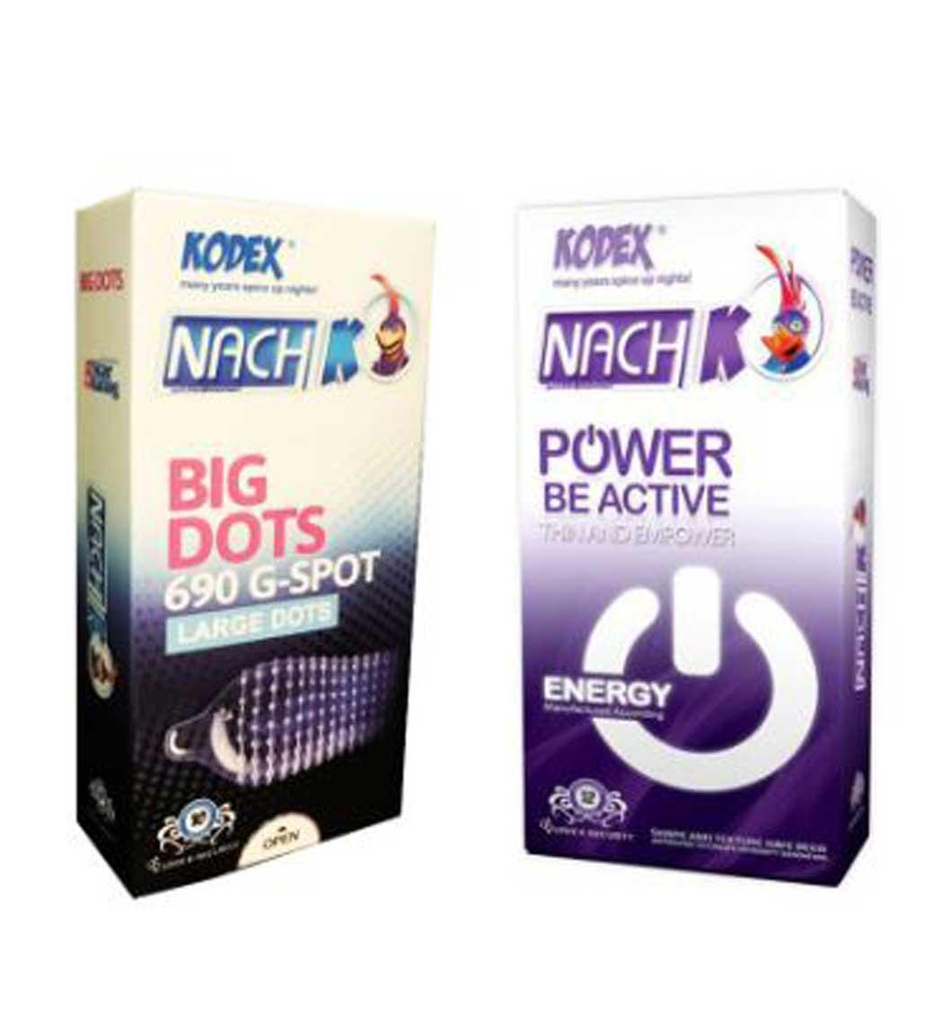 پک کاندوم  BIG DOTS به همراه کاندوم Power Be Active
