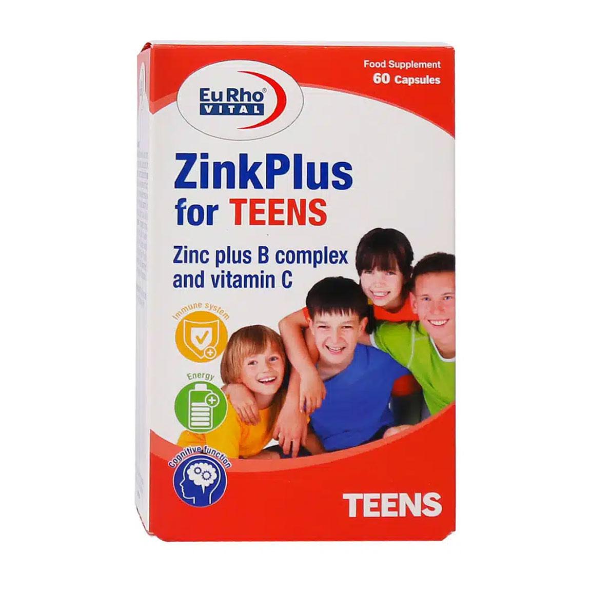 سافت ژل زینک پلاس فور تینز بسته 60 عددی