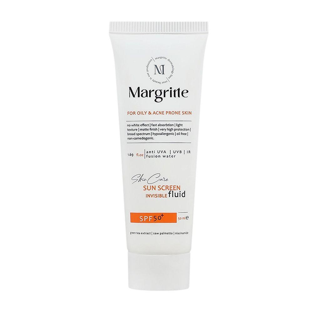 فلوئید ضد آفتاب بی رنگ با SPF50 مناسب پوست چرب و مستعد آکنه حجم 50 میلی لیتر مارگریت — تصویر ۱