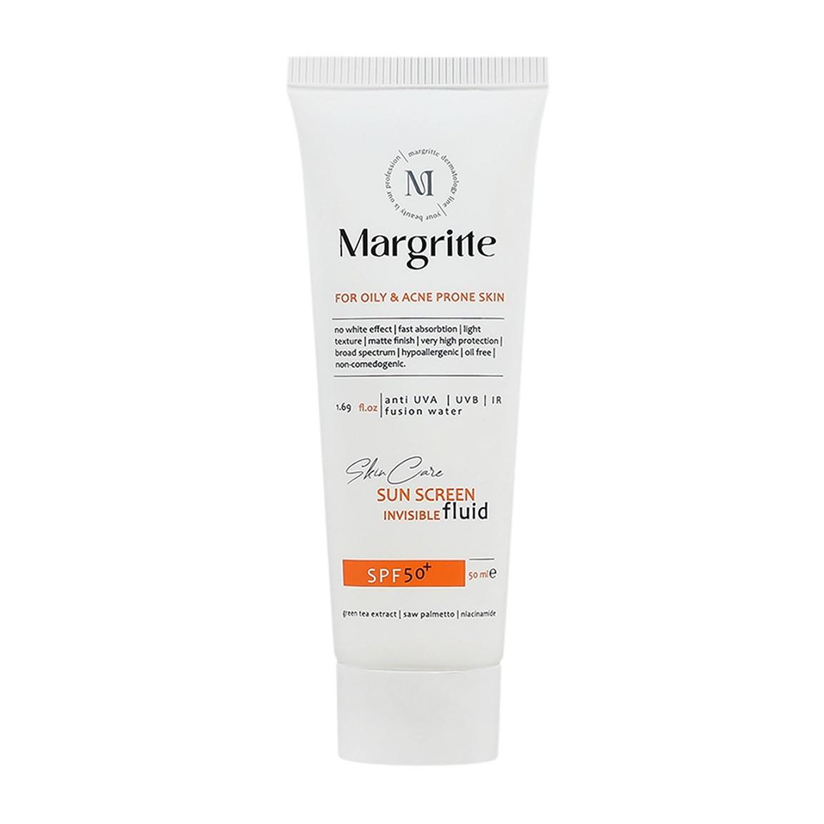 فلوئید ضد آفتاب بی رنگ با SPF50 مناسب پوست چرب و مستعد آکنه حجم 50 میلی لیتر