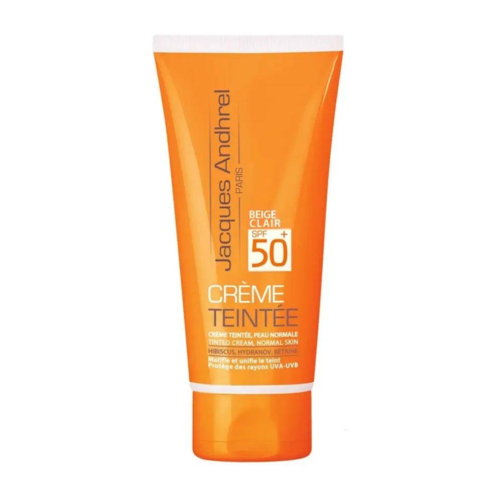 کرم ضد آفتاب رنگی SPF 50 مناسب پوست های خشک و معمولی حجم 50 میلی لیتر