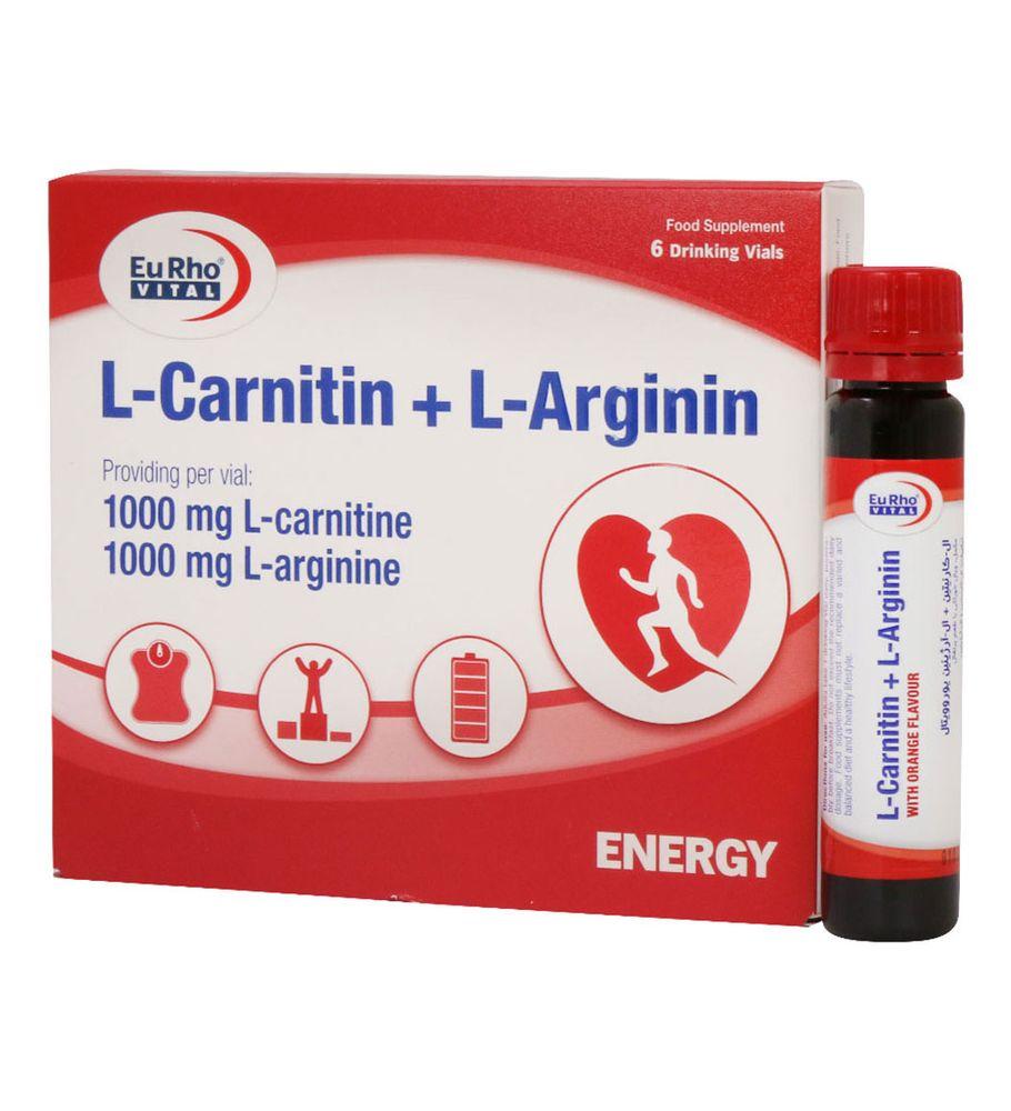 ویال خوراکی ال کارنیتین و ال آرژنین با طعم پرتقال بسته 6 عددی یوروویتال — تصویر ۲