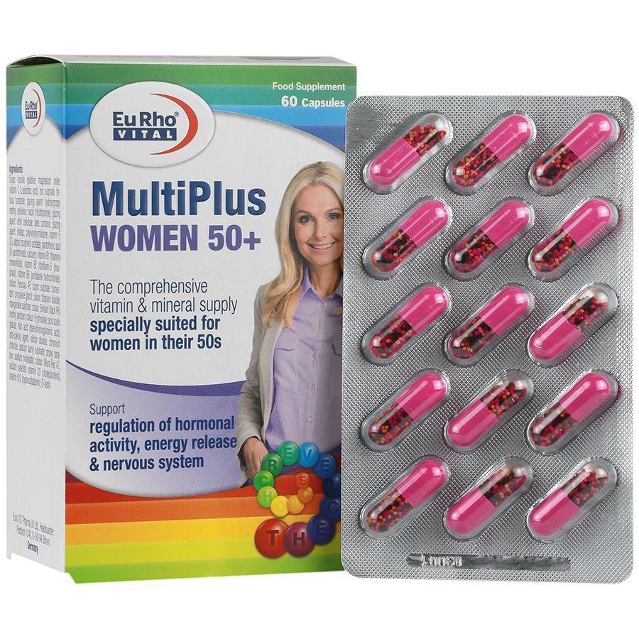 کپسول مولتی ویتامین مدل Multiplus مناسب بانوان بالای 50 سال بسته 60 عددی