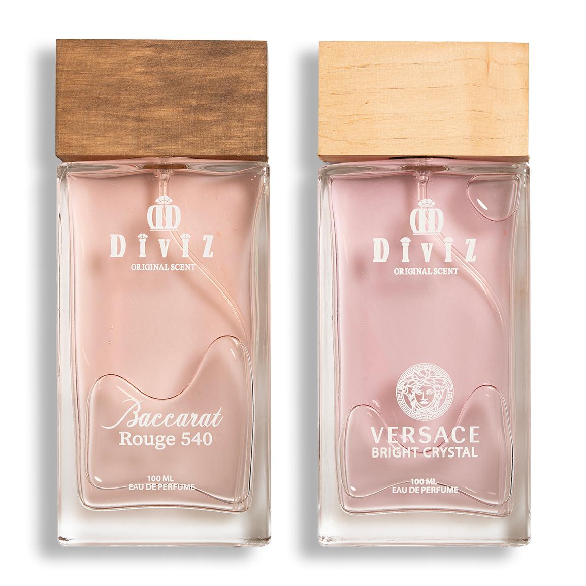پک 2 عددی ادوپرفیوم مدل Baccarat Rouge حجم 100 میلی لیتر و VERSACE Bright Crystal حجم 100 میلی لیتر