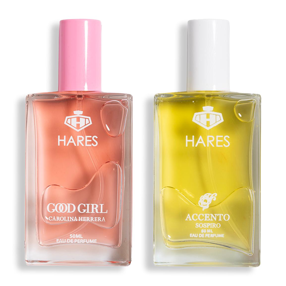 پک 2 عددی ادوپرفیوم مدل Carolina Herrera Good Girl حجم 50 میلی لیتر و Accento Sospiro حجم 50 میلی لیتر
