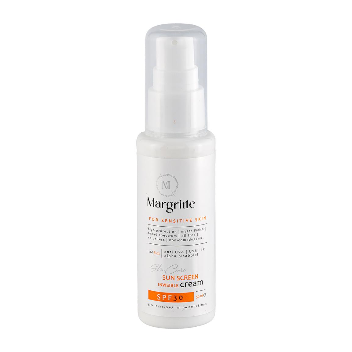 کرم ضد آفتاب بی رنگ با SPF30 مناسب پوست حساس حجم 50 میلی لیتر