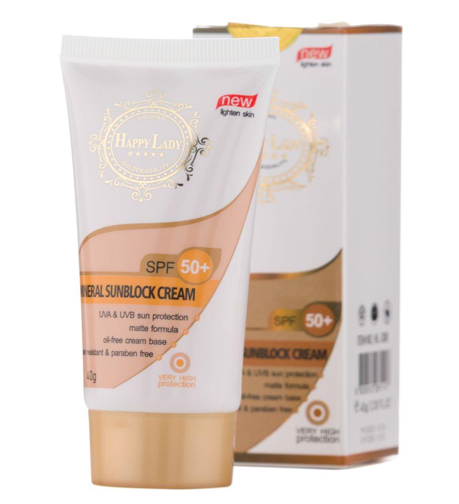 کرم ضد آفتاب حاوی مواد معدنی SPF50 حجم 40میل هپی لیدی — تصویر ۳