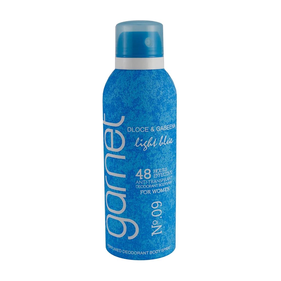 اسپری خوشبو کننده بدن زنانه مدل Light Blue شماره 09 حجم 200 میلی لیتر