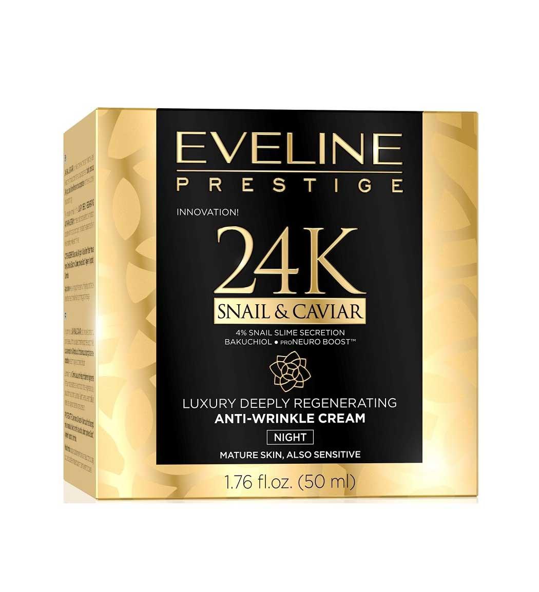 کرم ضد چروک شب خاویار و حلزون 24K حجم 50میل