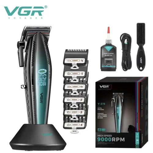ماشین اصلاح سر وی جی آر همراه پایه شارژ مدل VGR V-270 — تصویر ۲