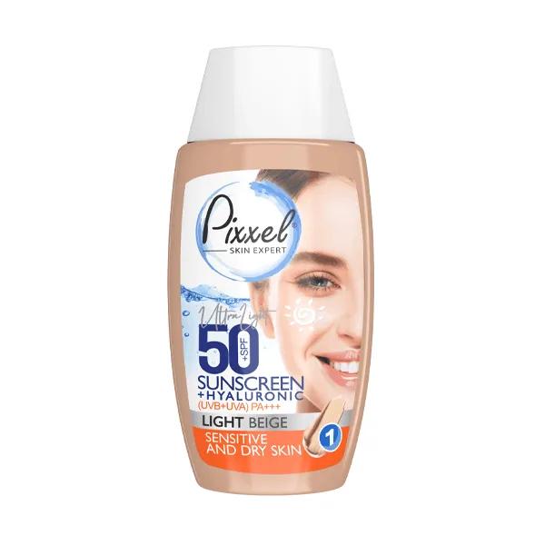 کرم ضد آفتاب بژ روشن پیکسل مناسب پوست خشک و حساس SPF50 — تصویر ۱