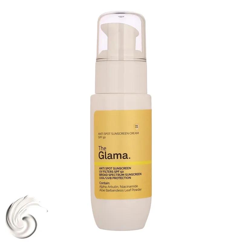 کرم ضد آفتاب ، ضد لک بی‌رنگ دست و صورت گلاما SPF 50 مدل Anti-Spot ‌محافظ UVA ، UVB مناسب برای انواع پوست حجم 50 میلی‌ لیتر