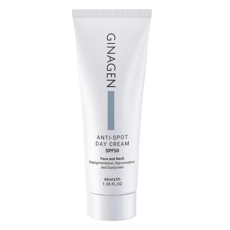 کرم ضد آفتاب بدون رنگ ژیناژن SPF 50 مدل Anti Spot ‌مناسب انواع پوست حجم 40 میلی‌لیتر