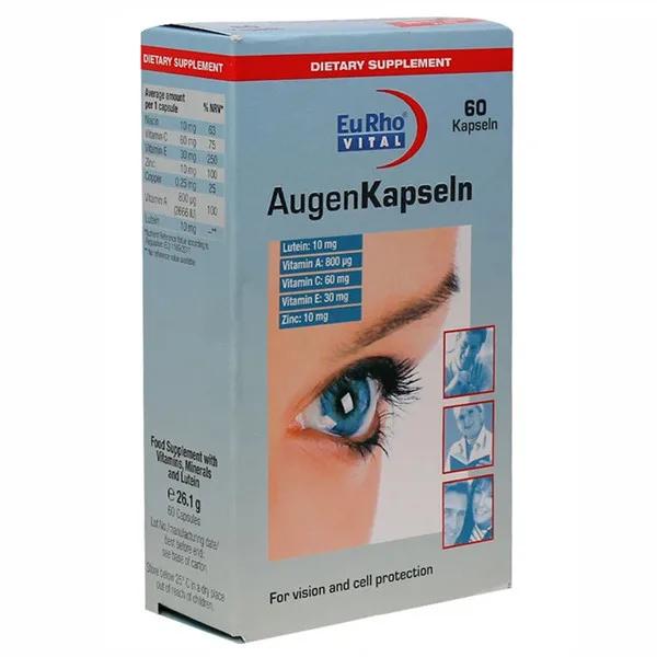 کپسول چشم اوژن یوروویتال بسته 60 عددی (کمک به سلامت سیستم بینایی)
