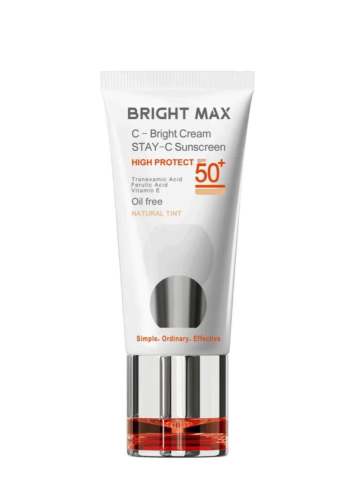 کرم ضد آفتاب رنگی طبیعی ویتامین C برایت SPF50 برایت مکس – Bright Max C Bright Cream SPF50 Stay C Sunscreen