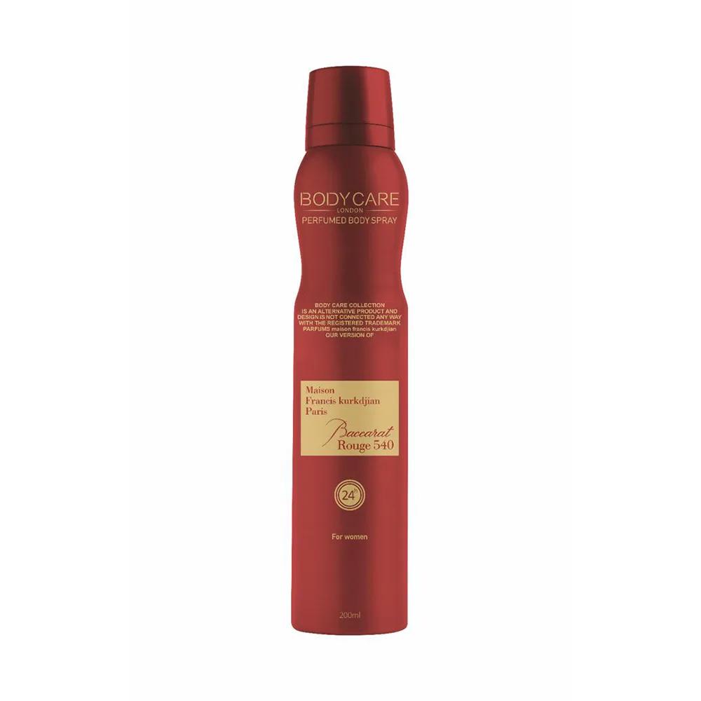 اسپری خوشبو کننده بدن زنانه باکارات رژ BODY CARE بادی کر