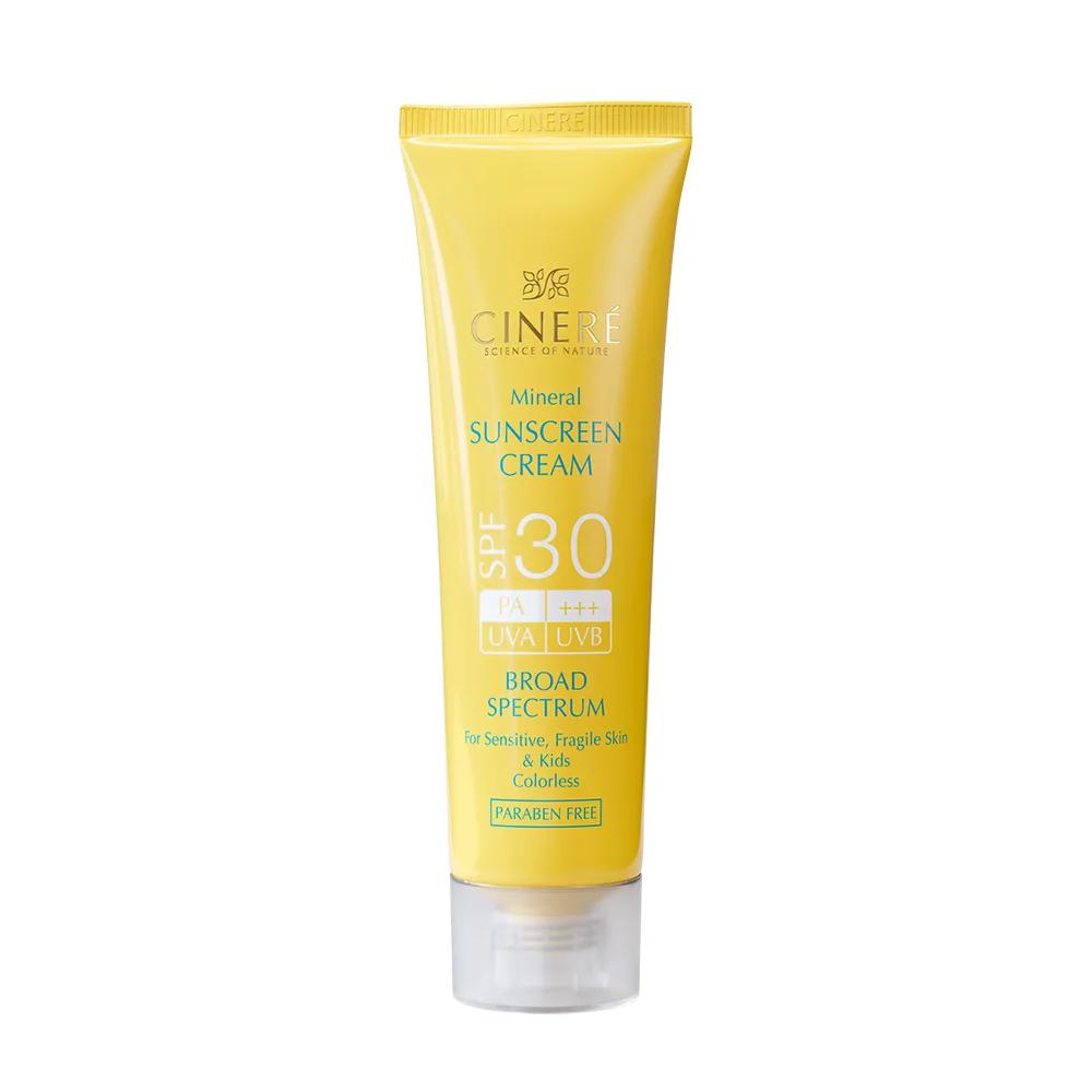 کرم ضد آفتاب بدون رنگ SPF30 – مناسب پوست های نازک، حساس و کودکان سینره — تصویر ۱