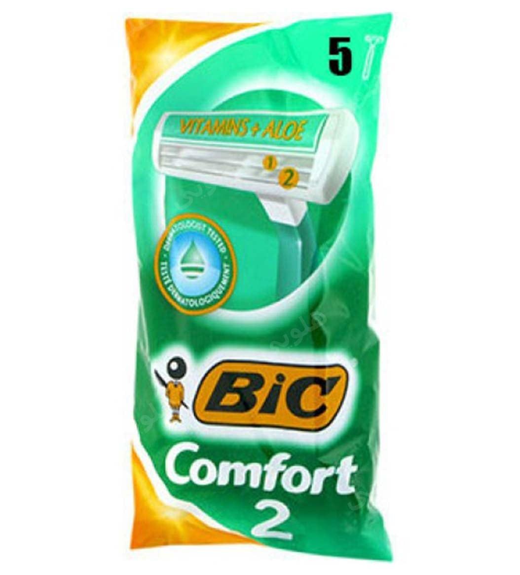 تیغ اصلاح دو تیغه مدل Comfort بسته 5 عددی