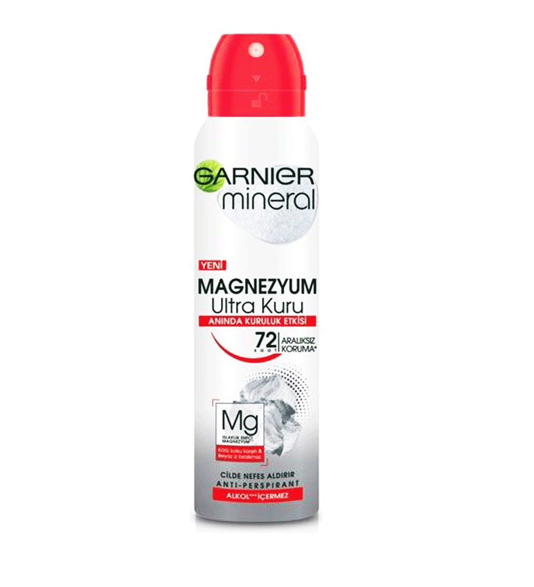 اسپری ضد تعریق و ضد لک زنانه 72 ساعته مدل Magnezyum Ultra Kuru حجم 150 میل