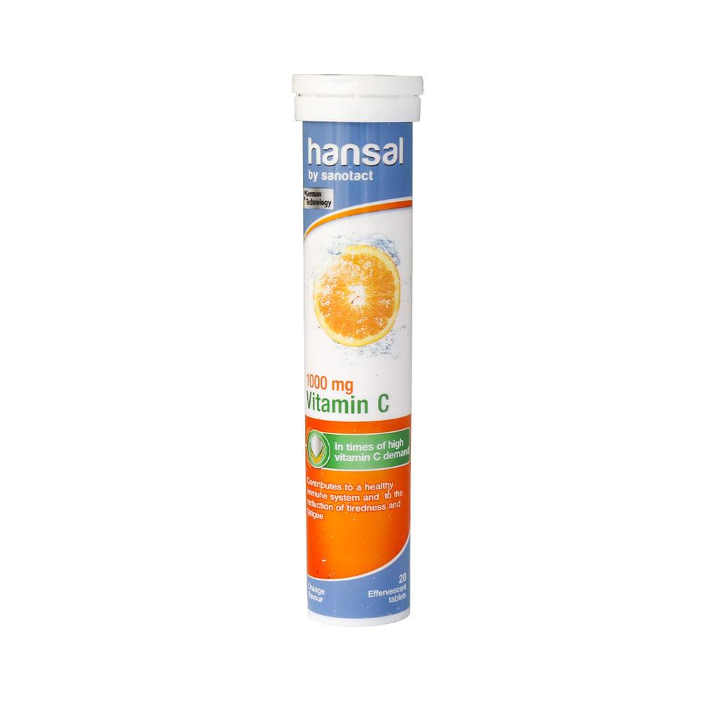 قرص جوشان vitamin C 1000 با طعم پرتقال بسته 20 عددی