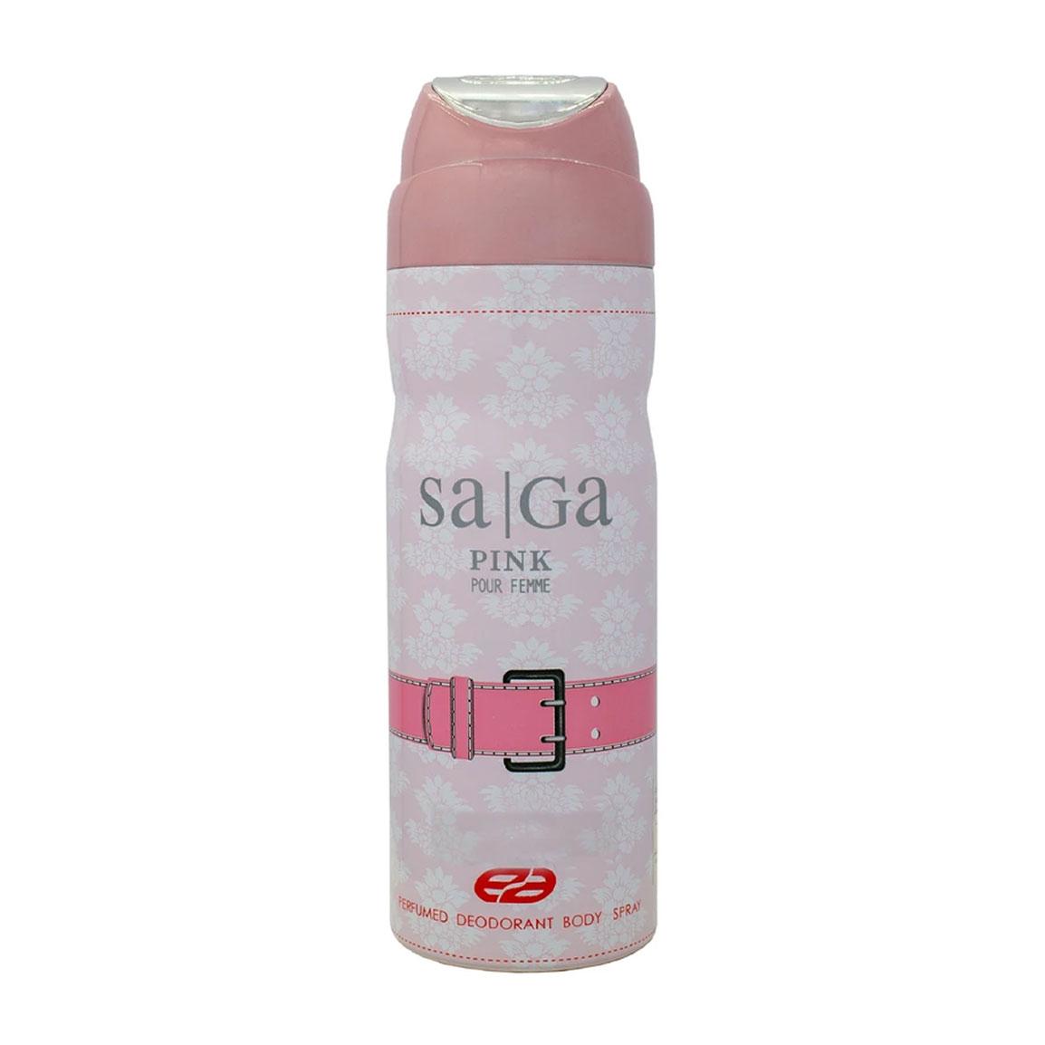 اسپری خوشبو کننده بدن زنانه مدل Saga Pink حجم 200 میلی لیتر