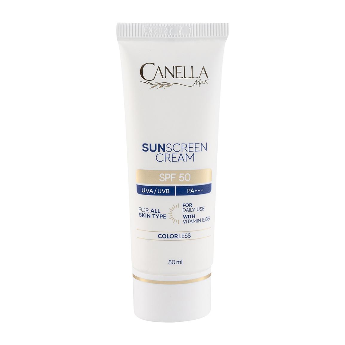 کرم ضد آفتاب بی رنگ با SPF50 مناسب انواع پوست حجم 50 میلی لیتر