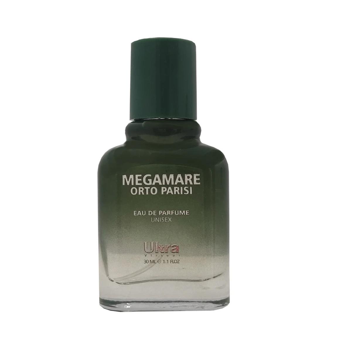 عطر جیبی مدل Megamare Orto Parisi با شیشه شفاف دو رنگ حجم 30 میلی لیتر