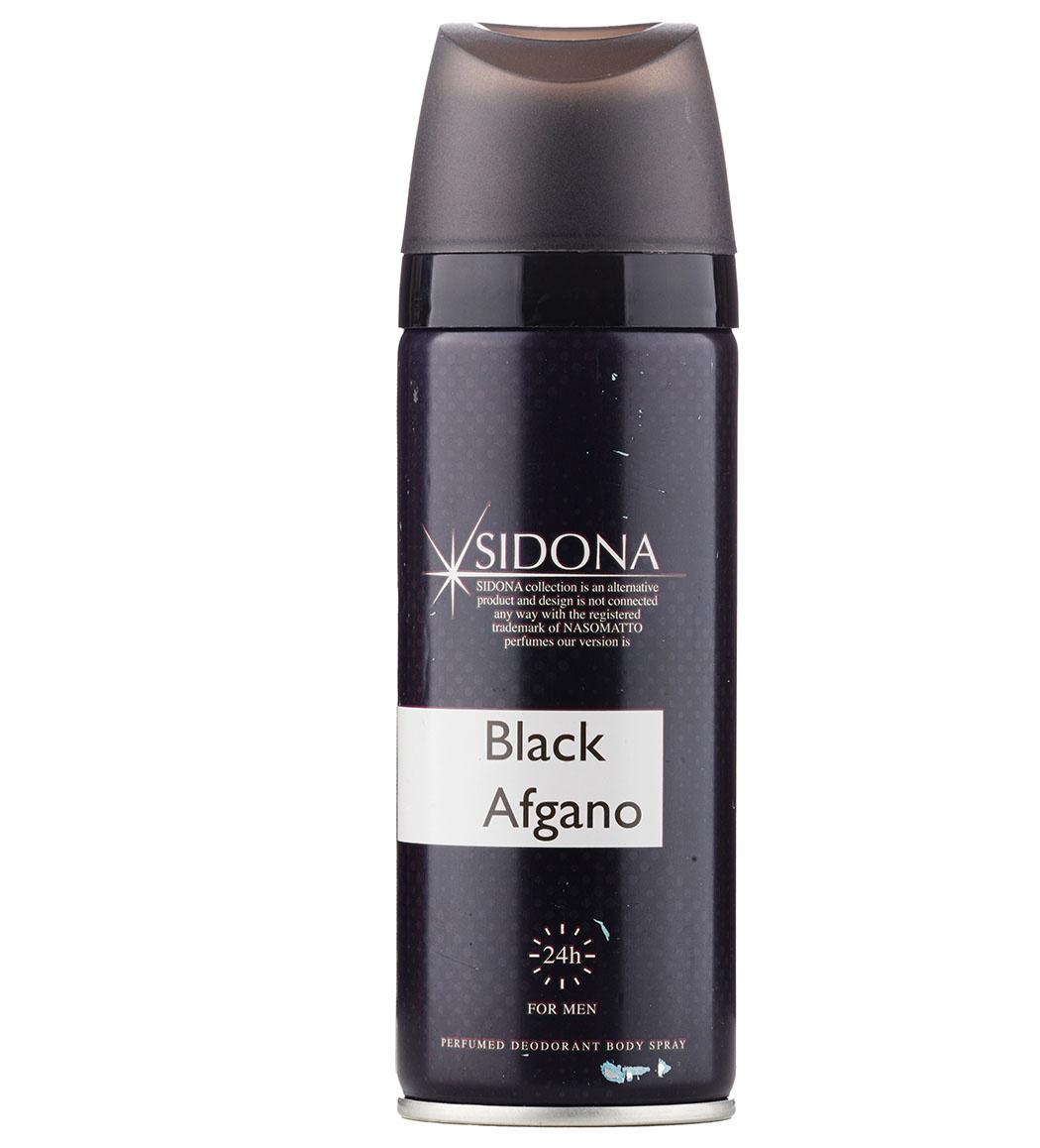 اسپری دئودورانت مردانه مدل Black Afgano حجم 200میل