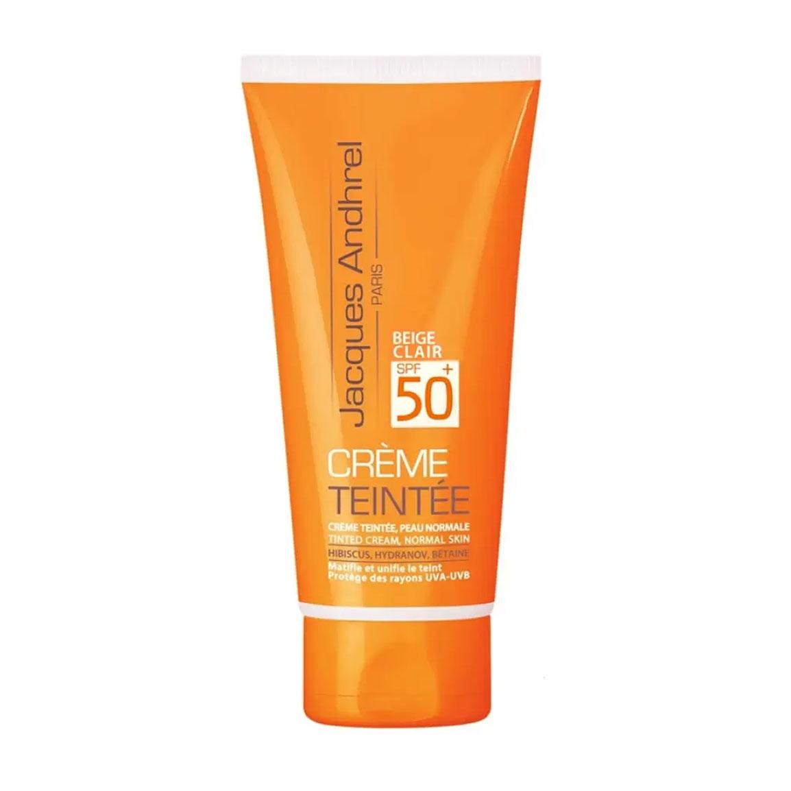 کرم ضد آفتاب رنگی SPF 50 مناسب پوست های خشک و معمولی حجم 50 میلی لیتر