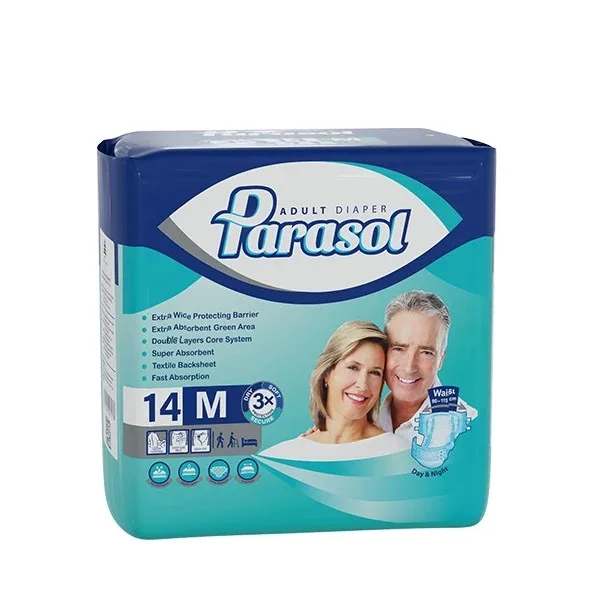 پوشینه بزرگسالان پاراسل مدل پشت کتانی سایز متوسط بسته 14 عددی پرسیل